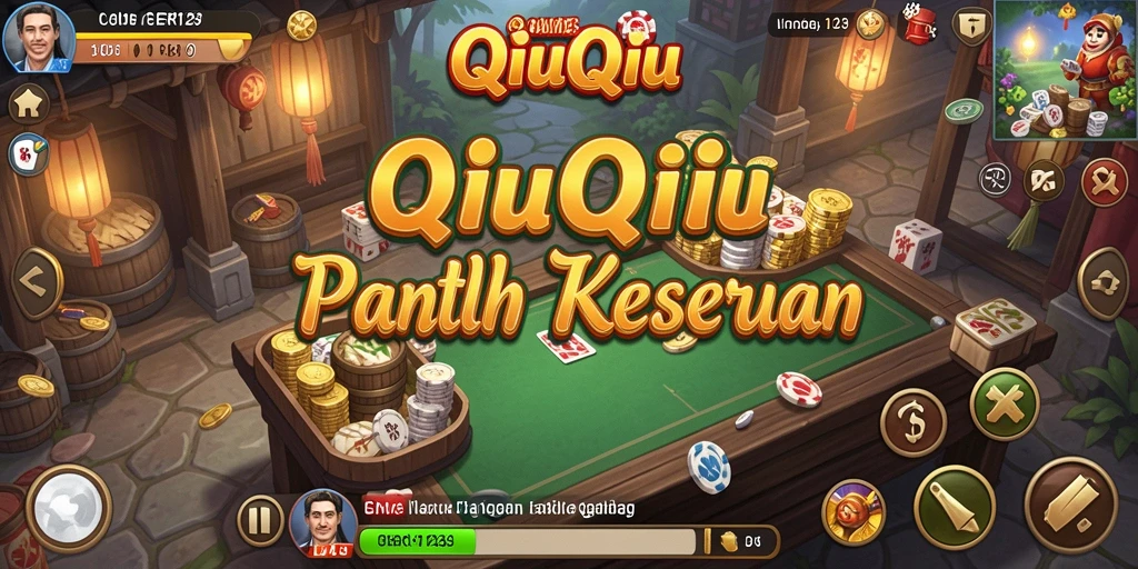 Screenshot gameplay CERI123 menampilkan aksi seru dalam permainan QiuQiu.
