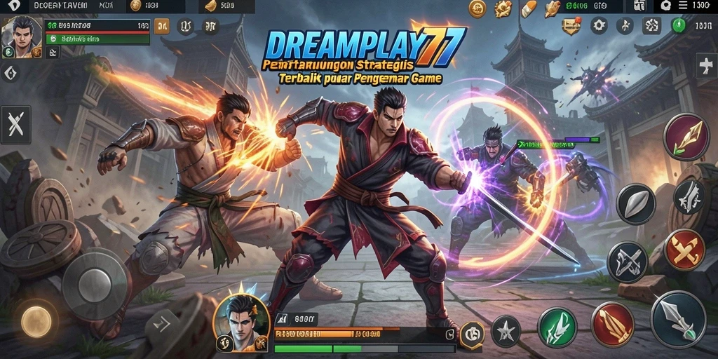 Screenshot DREAMPLAY77 menunjukkan pertempuran strategis yang mendebarkan.