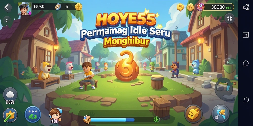 Screenshot HOYE55 menampilkan gameplay Idle yang seru dan menarik.