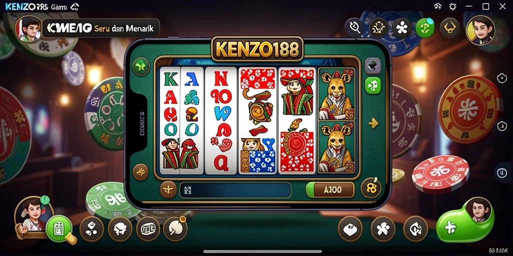 Tampilan gameplay KENZO188 yang menarik dan seru bagi para penggemar Domino.