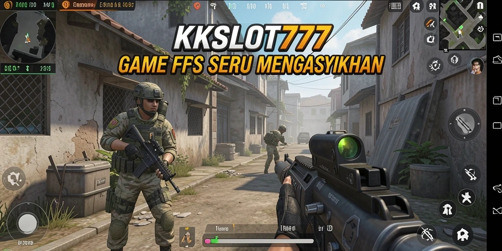 Tampilan menegangkan dari aksi gameplay KKSLOT777 yang intens.