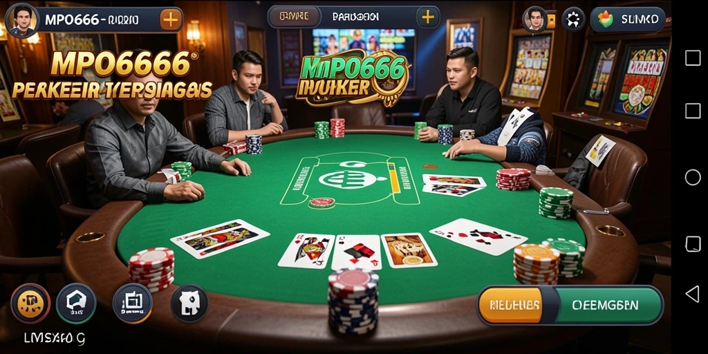 Screenshot MPO666 menampilkan gameplay Poker yang menegangkan dan interaktif.