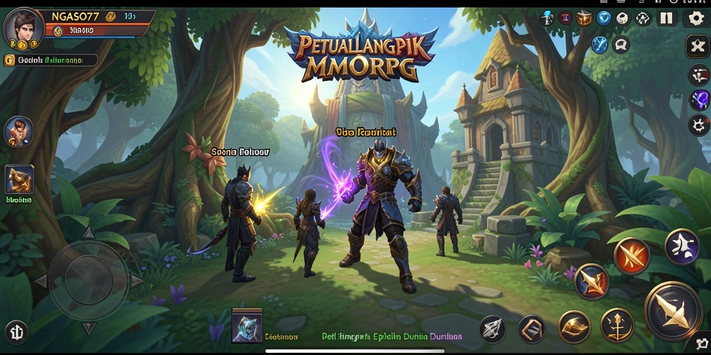 Screenshot NGASO77 menampilkan aksi seru dalam dunia MMORPG.