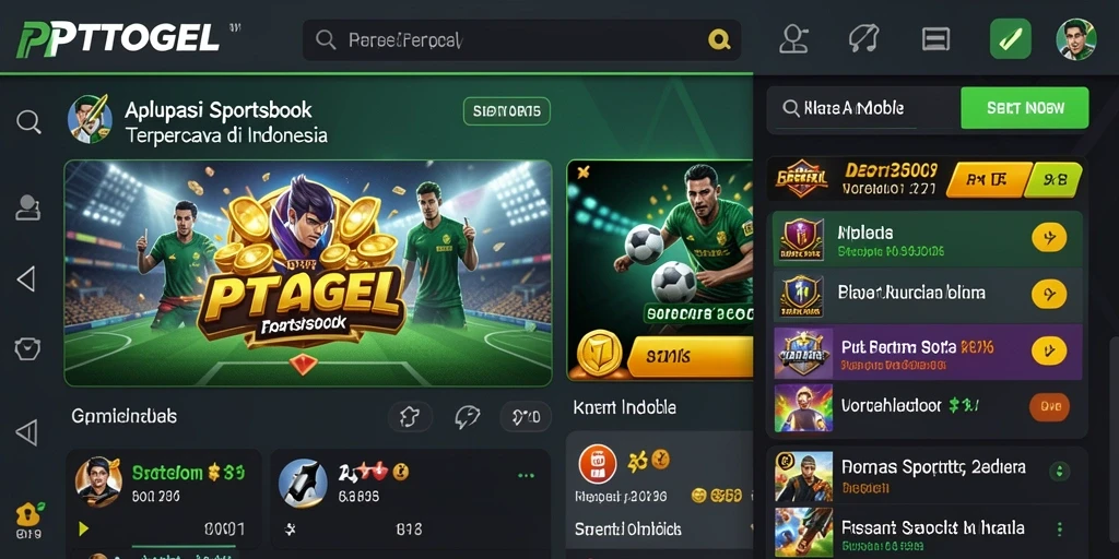 Tampilan utama PTTOGEL menampilkan berbagai pilihan taruhan olahraga.