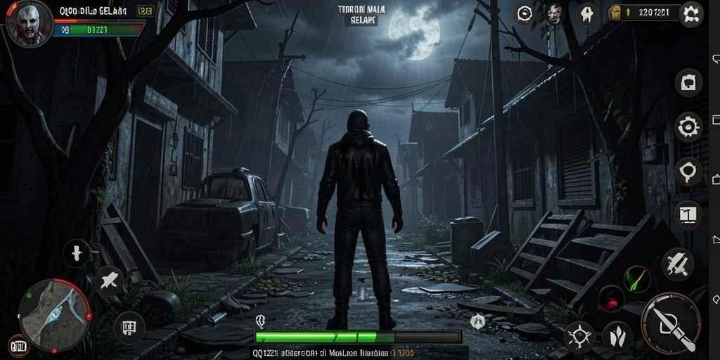 Screenshot QQ1221 menunjukkan momen ketegangan dalam game Horror yang mendebarkan.