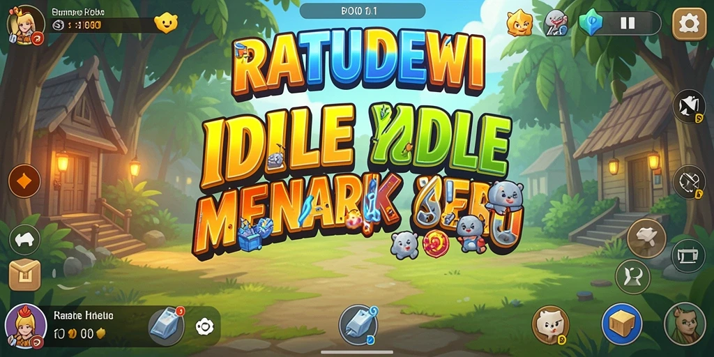Screenshot gameplay RATUDEWI yang menampilkan interaksi karakter dan elemen Idle.