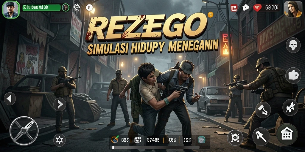 Tampilan gameplay REZEGO yang menarik dan interaktif.