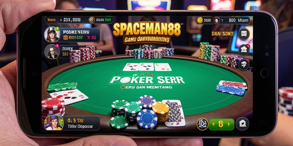 Tangkapan layar gameplay Poker SPACEMAN88 yang menegangkan dan seru.