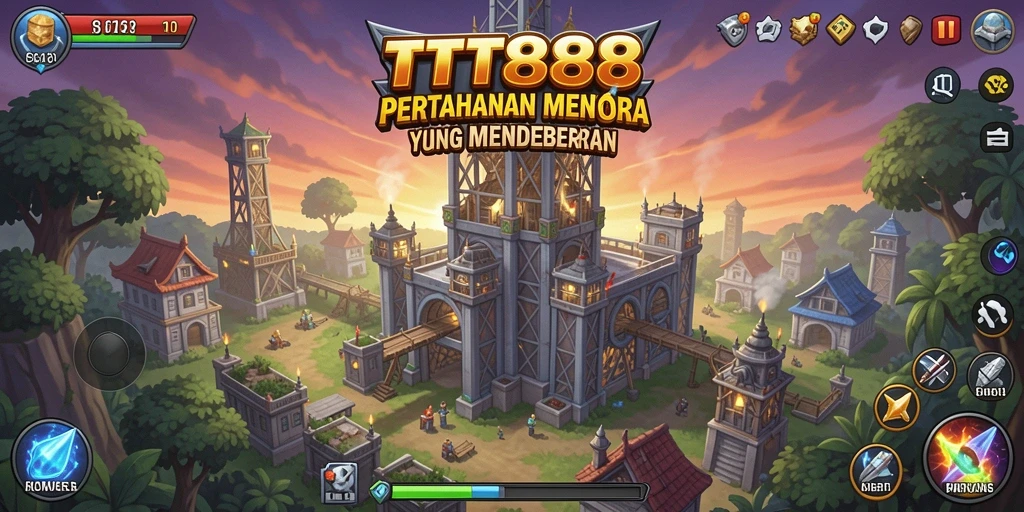 Gameplay menegangkan TTT888 dalam strategi Tower Defense.