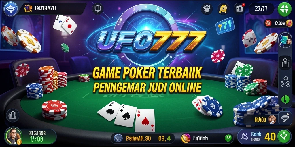 Tampilan gameplay Poker yang seru di UFO777.